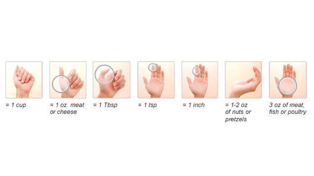 measure your portion size with palm