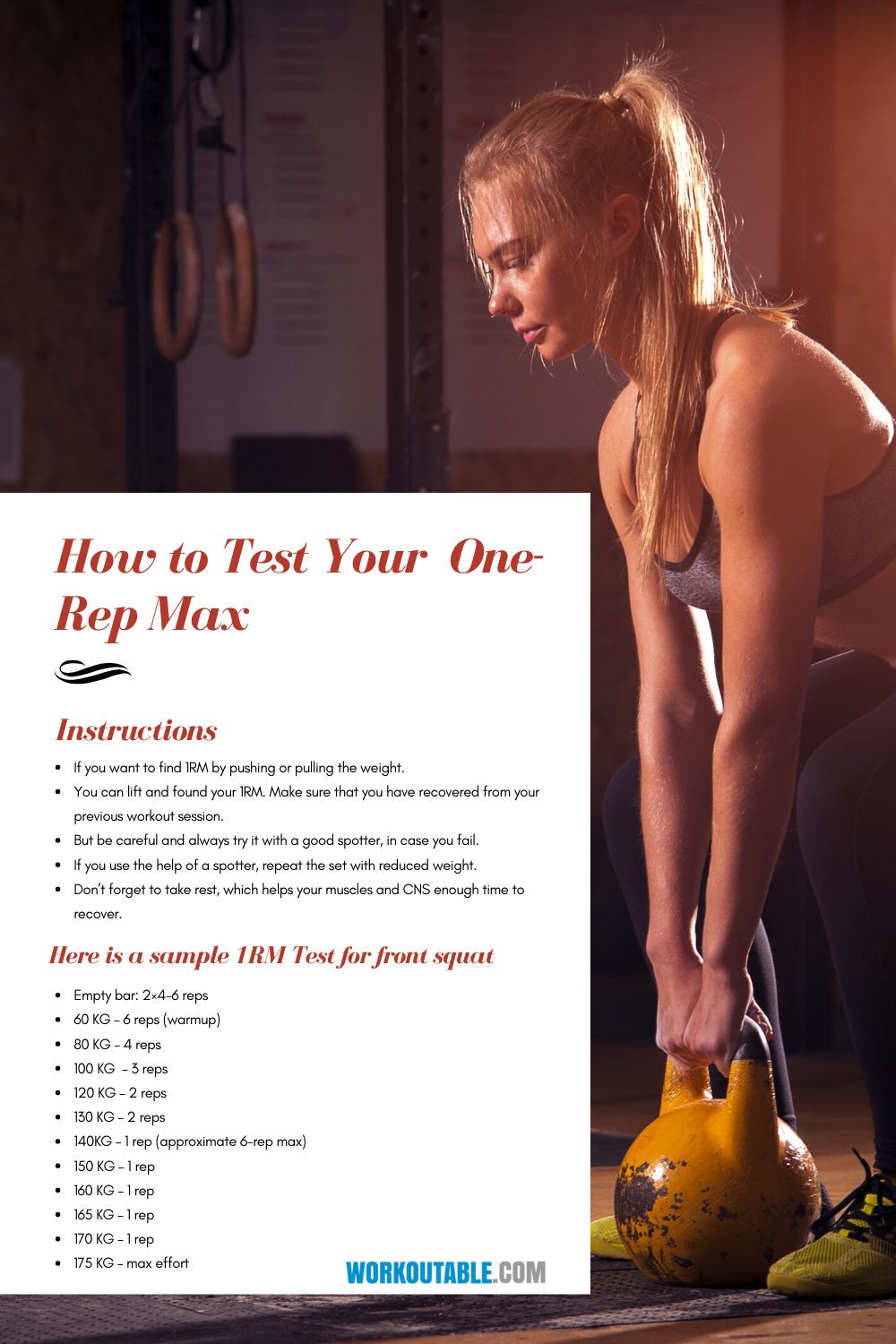 how to find your one rep max 1RM