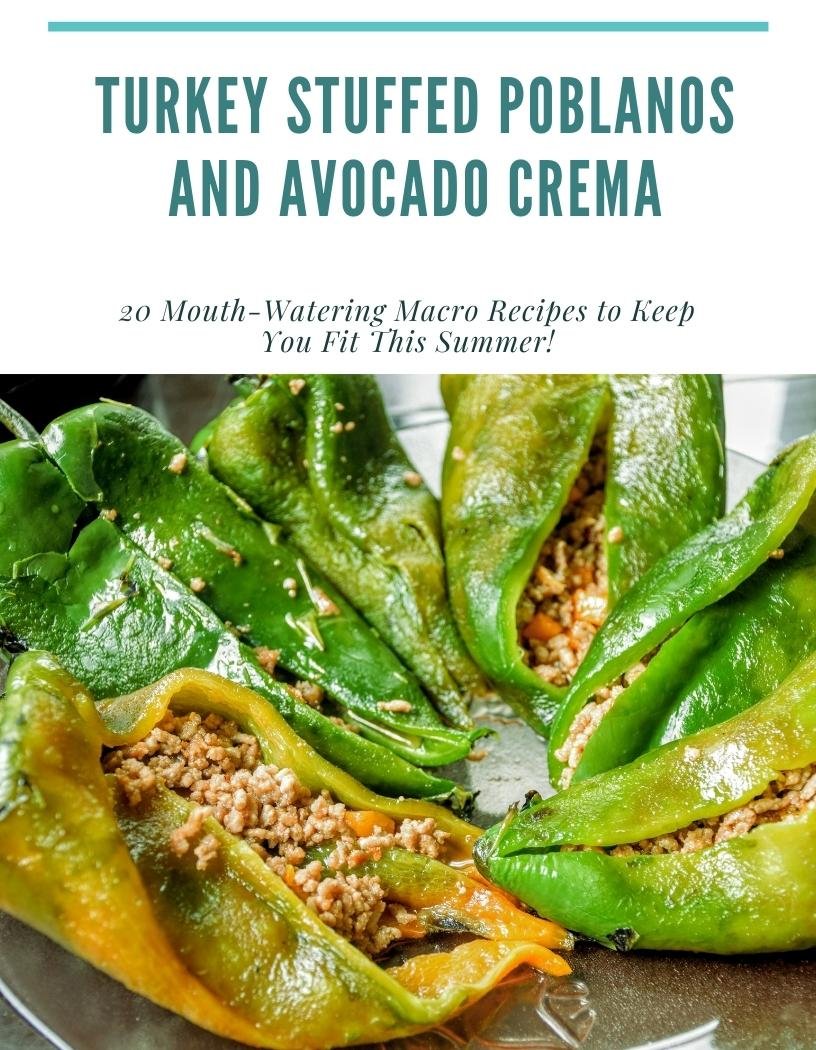20. Turkey Stuffed Poblanos and Avocado Crema Turkey Stuffed Poblanos and Avocado Crema