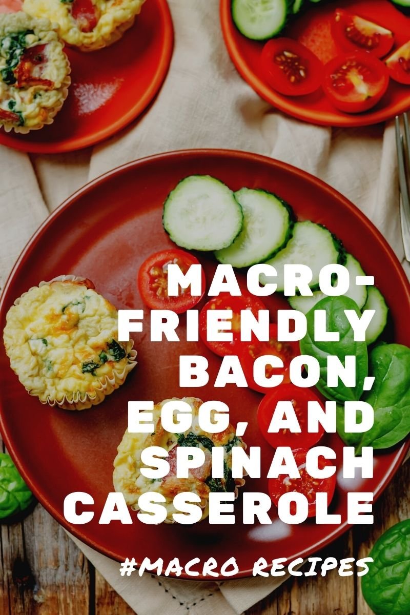 Macro-Friendly Bacon, Egg, and Spinach Casserole