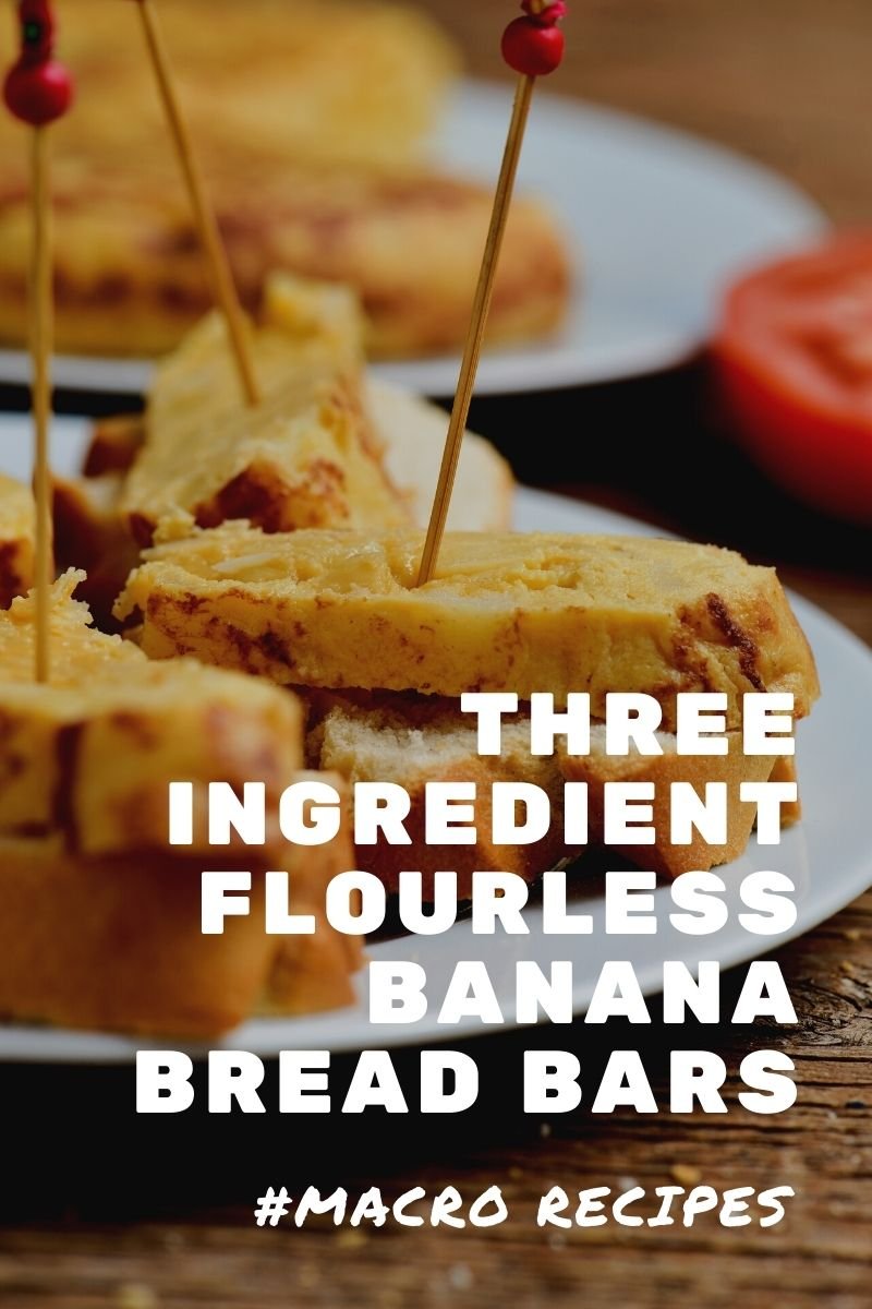 Three Ingredient Flourless Banana Bread Bars