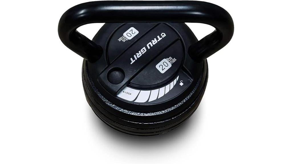 adjustable 20lb kettlebell set