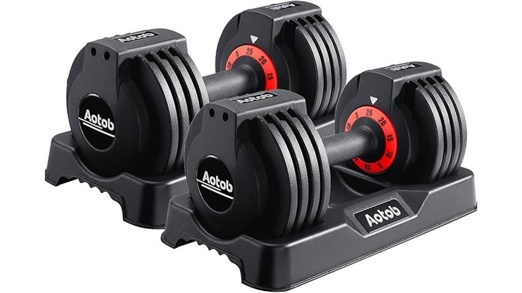 adjustable dumbbell set 25 55