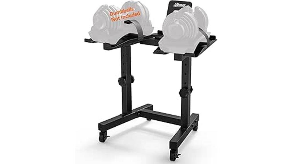 adjustable dumbbell stand holder