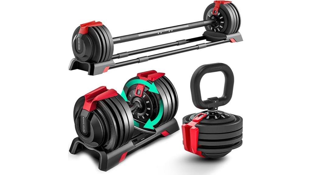 fast adjusting non slip dumbbell