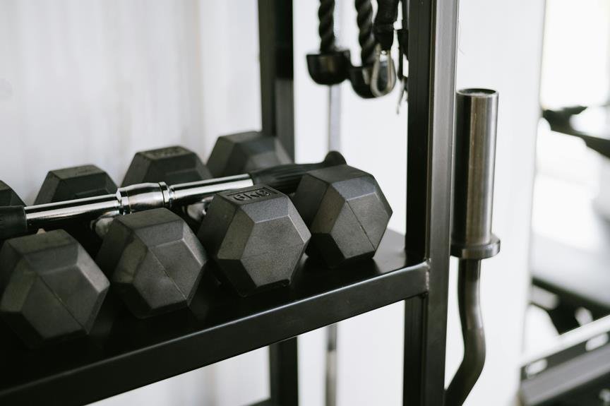 top a frame dumbbell racks