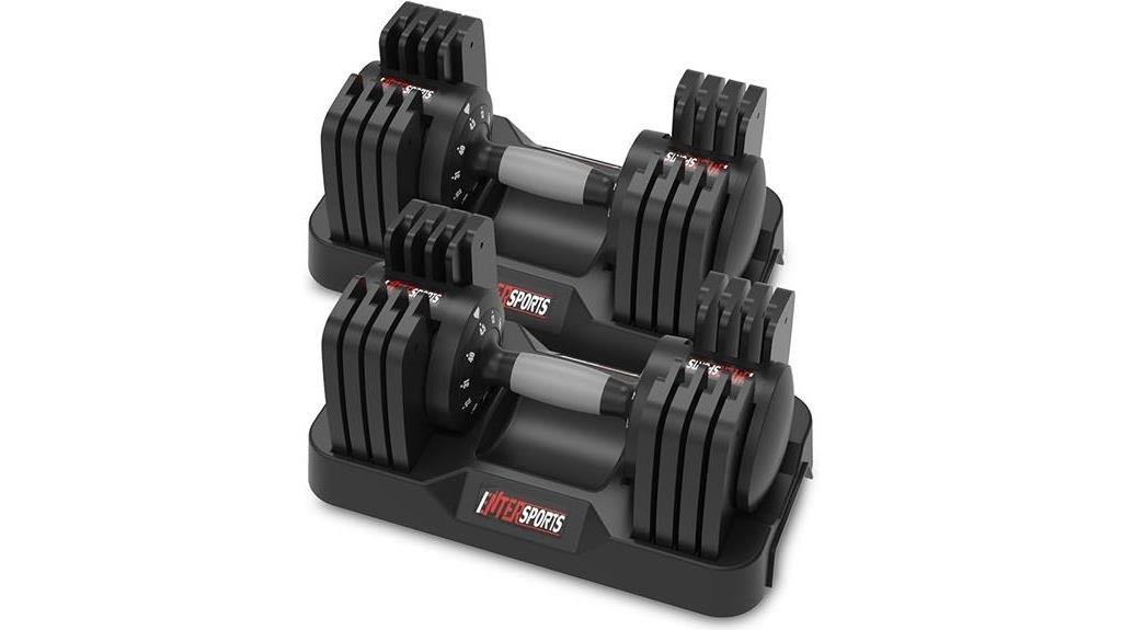 versatile adjustable dumbbell set