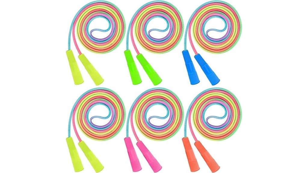 colorful adjustable jump rope