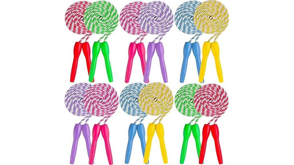 colorful jump ropes set