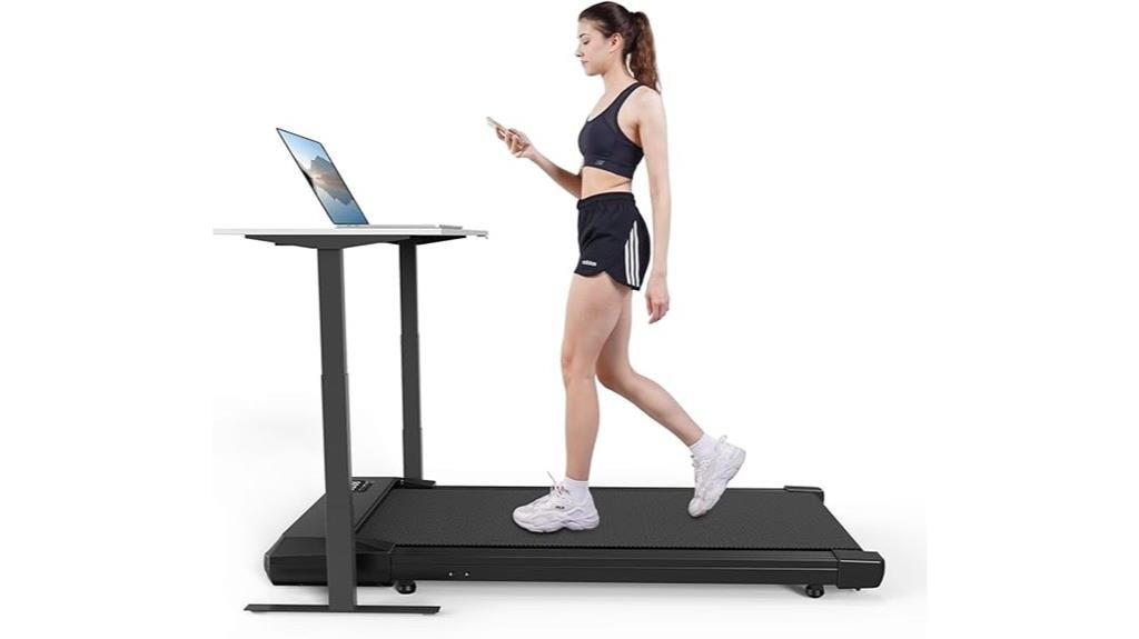 compact treadmill with control