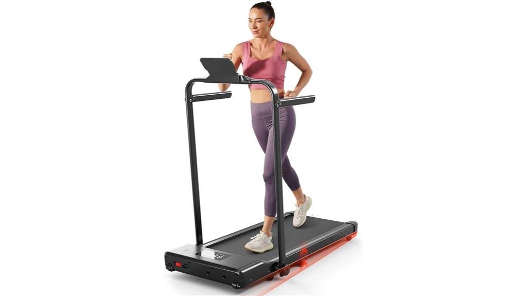 foldable treadmill with remote