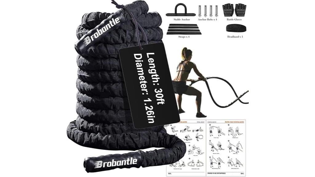 home gym battle ropes