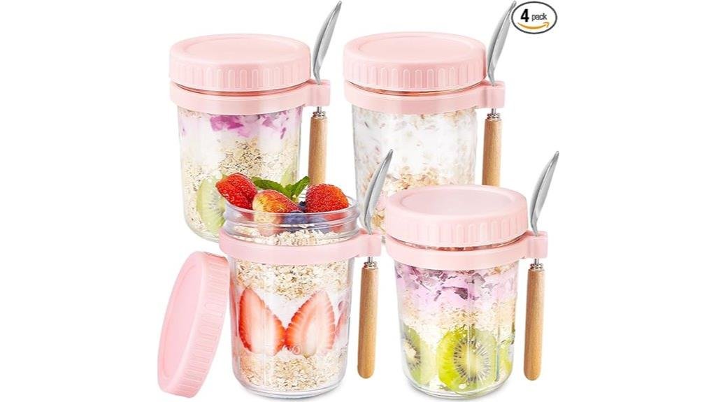 pink mason jars set