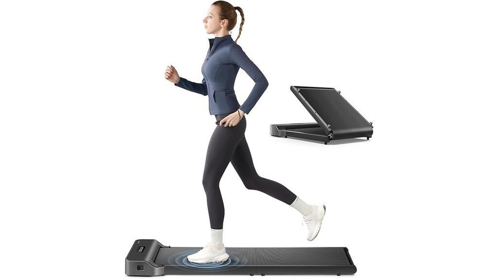 slim folding treadmill with app