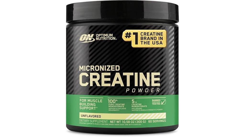 unflavored creatine monohydrate powder